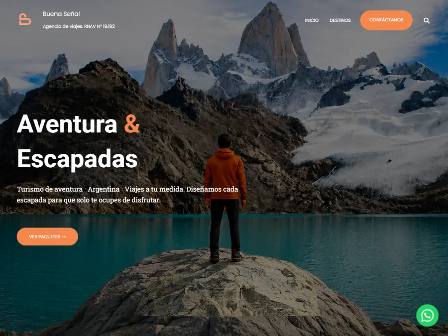 Página de inicio de agenciaviajesbs.com