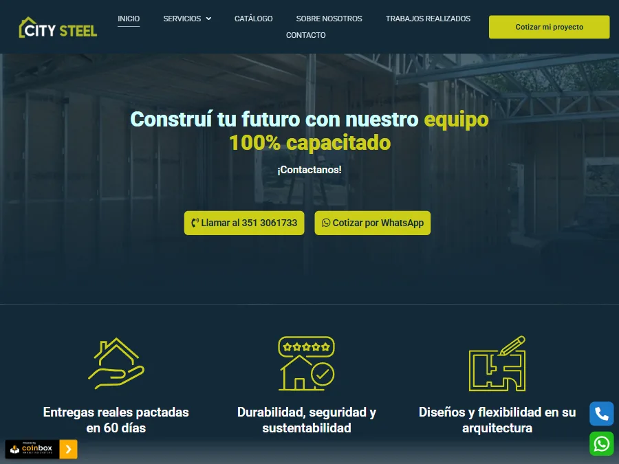 Página de inicio de citysteelcba.com